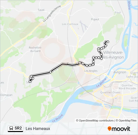 SR2 Bus Line Map