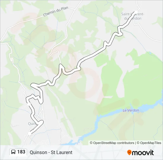 183 Bus Line Map