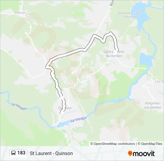 183 Bus Line Map