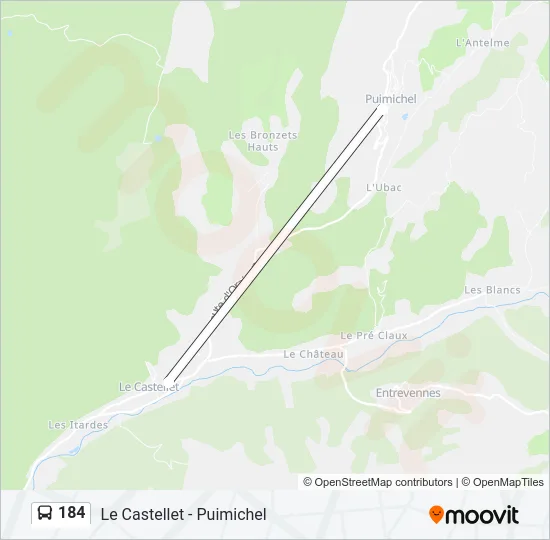 184 Bus Line Map