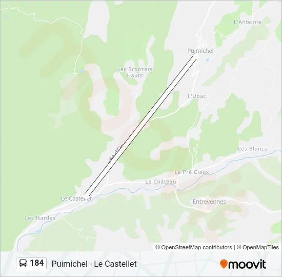 184 Bus Line Map