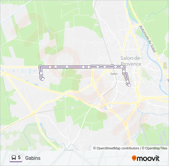 5 Bus Line Map