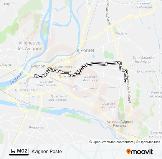 MO2 Bus Line Map