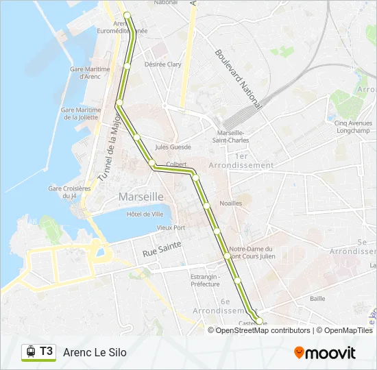 T3 Light Rail Line Map