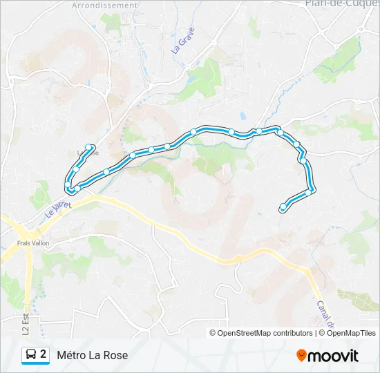2 Bus Line Map