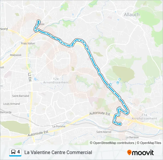 4 Bus Line Map