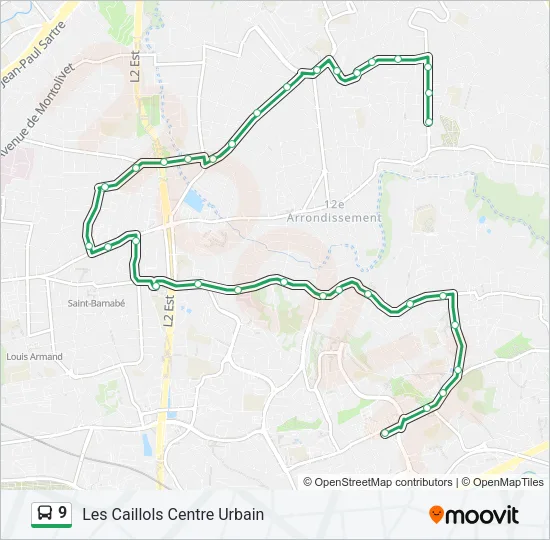 9 Bus Line Map