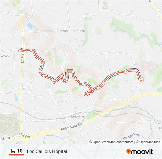 10 Bus Line Map