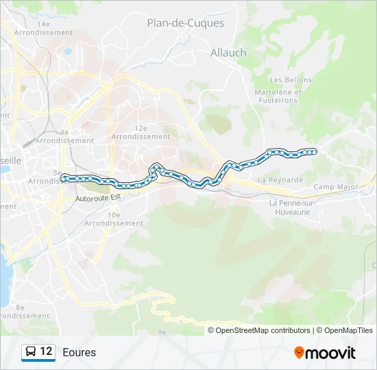 12 Bus Line Map