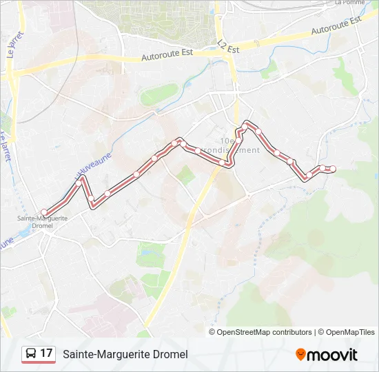 17 Bus Line Map