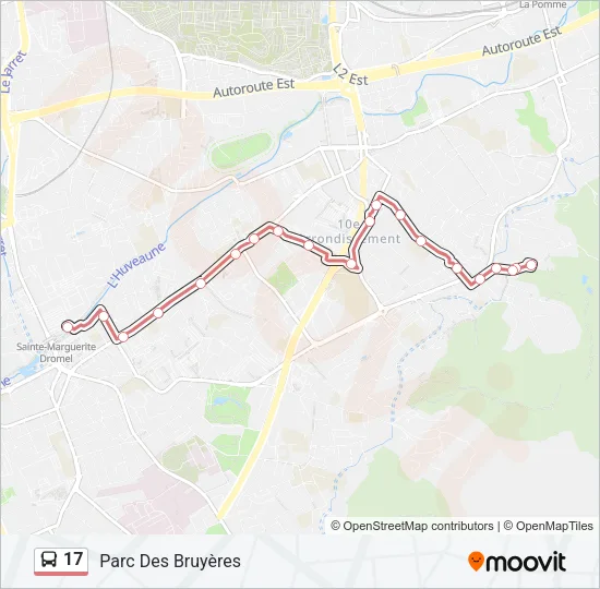 17 Bus Line Map