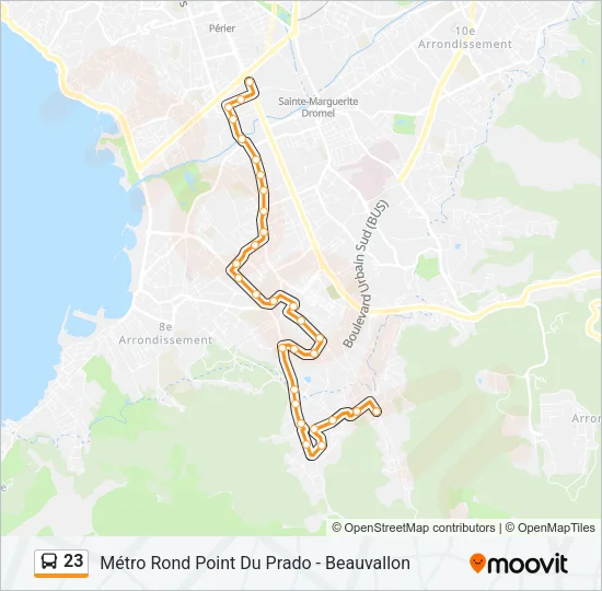 23 Bus Line Map