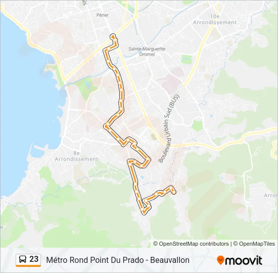 23 Bus Line Map