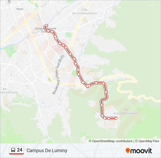 24 bus Line Map