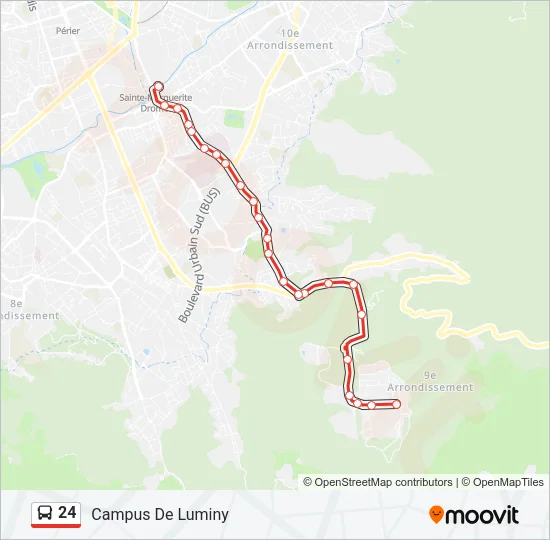 24 Bus Line Map