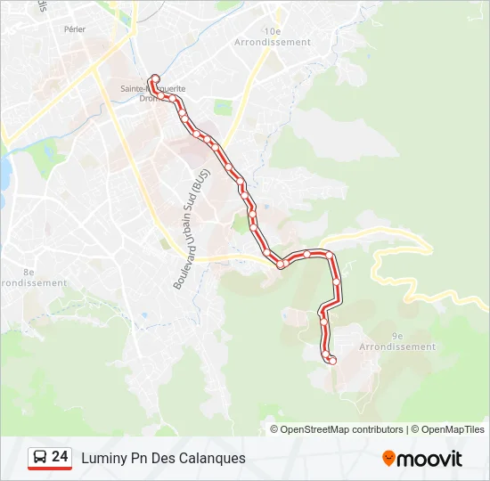 24 Bus Line Map
