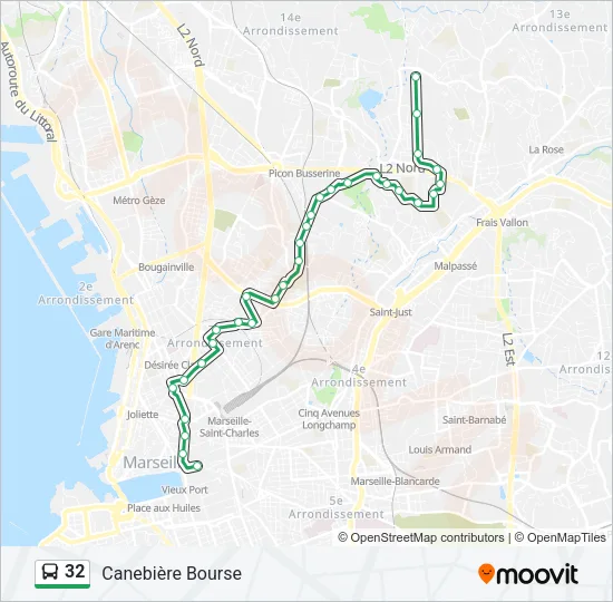 32 Bus Line Map