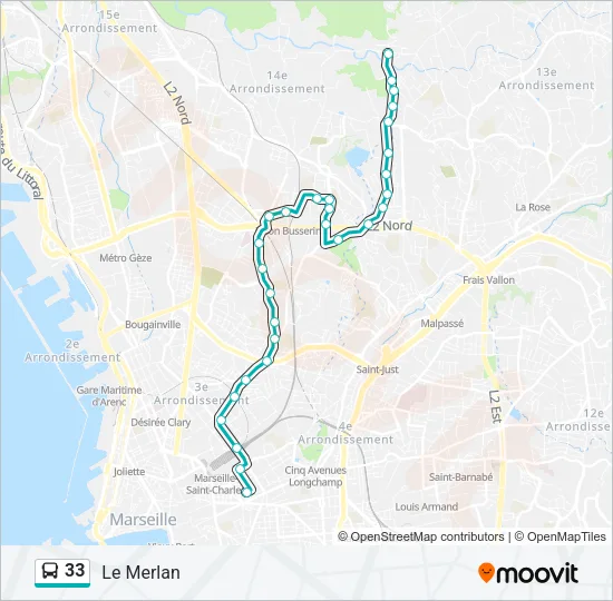 33 Bus Line Map
