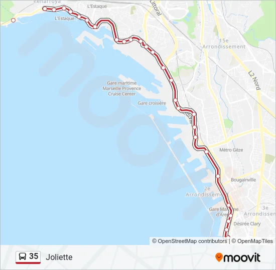 35 Bus Line Map