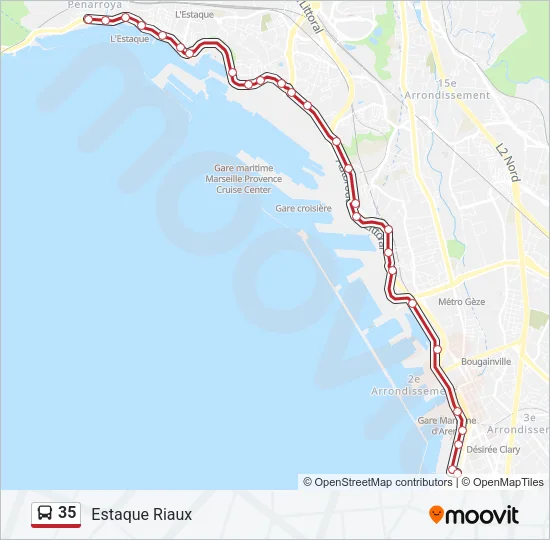35 Bus Line Map
