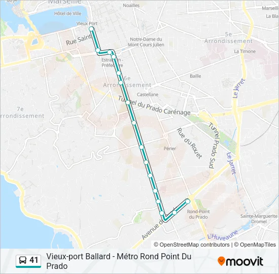 41 Bus Line Map