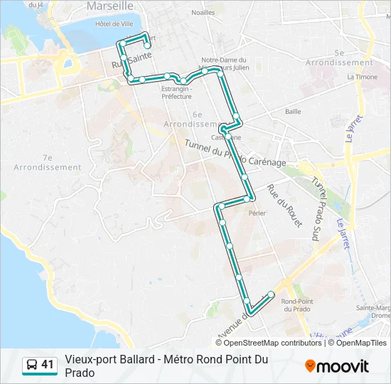 41 Bus Line Map