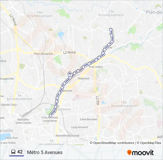 42 Bus Line Map