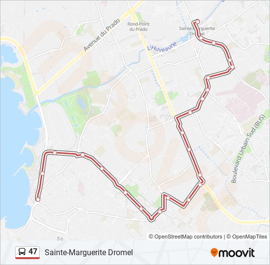 Mapa de 47 de autobús