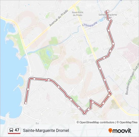 47 Bus Line Map