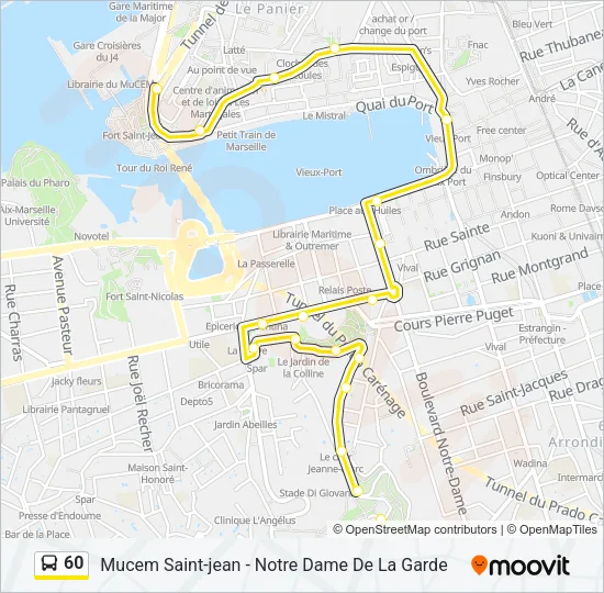 60 Bus Line Map
