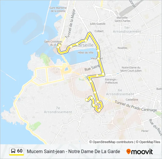 60 Bus Line Map