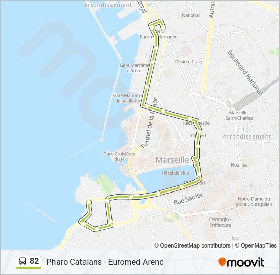 82 Bus Line Map