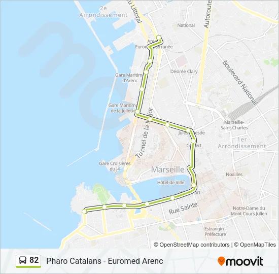 82 Bus Line Map