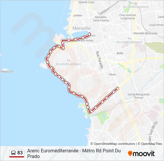 83 Bus Line Map