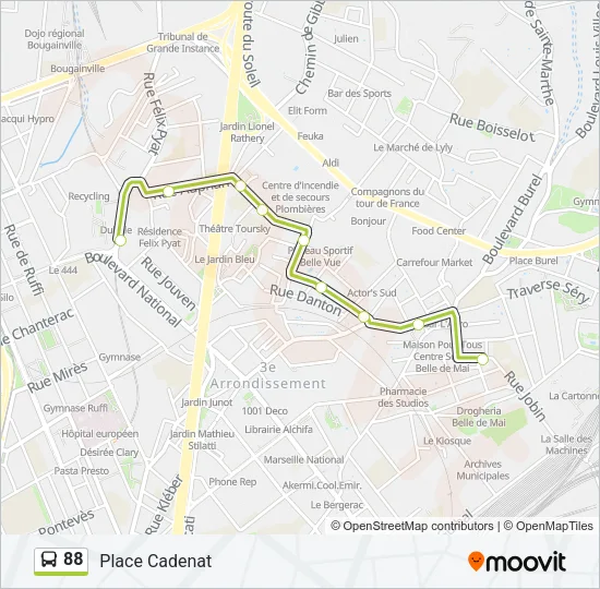 88 Bus Line Map