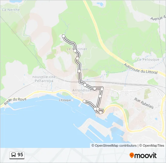 95 Bus Line Map