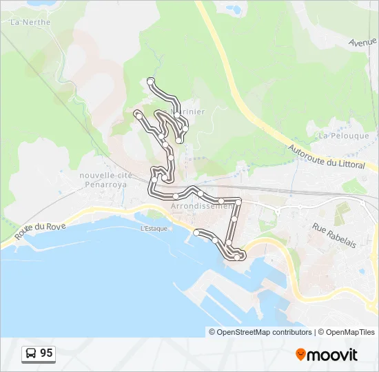 95 Bus Line Map