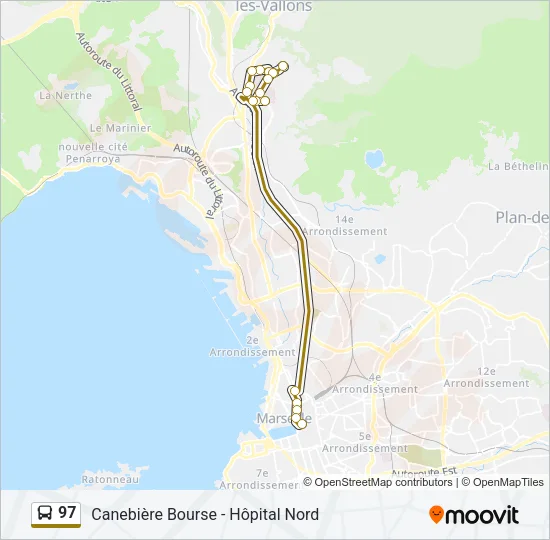 97 Bus Line Map