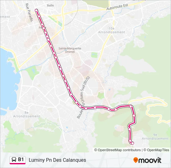 B1 Bus Line Map