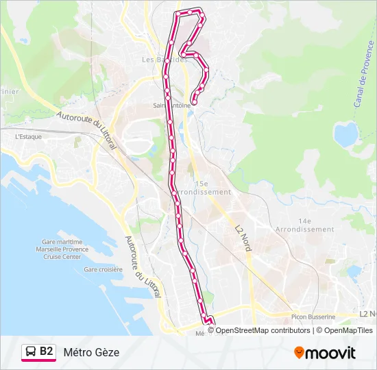 B2 Bus Line Map
