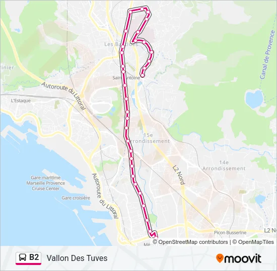 B2 Bus Line Map
