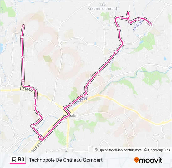 B3 Bus Line Map