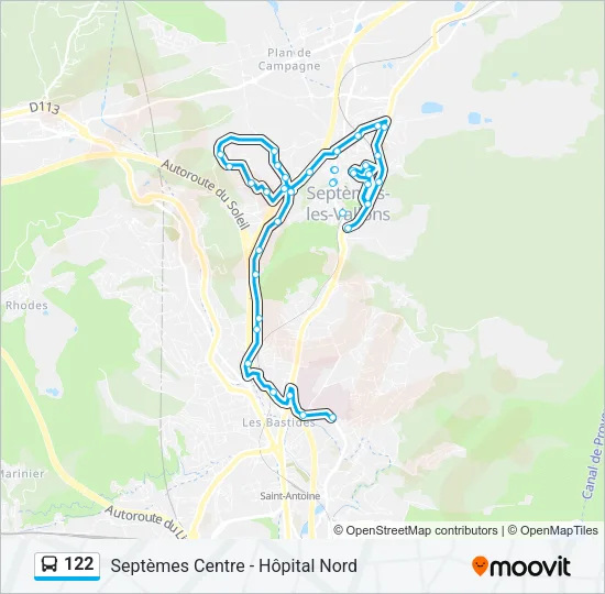 122 Bus Line Map