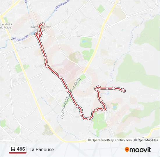 46S Bus Line Map