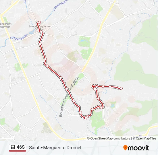 46S Bus Line Map