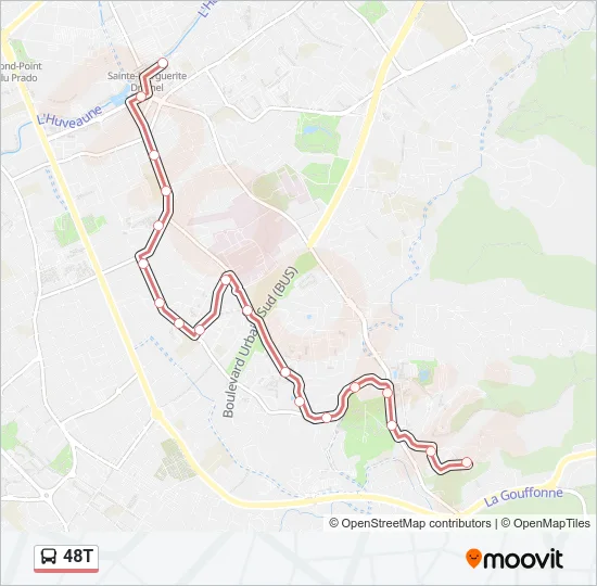 48T Bus Line Map