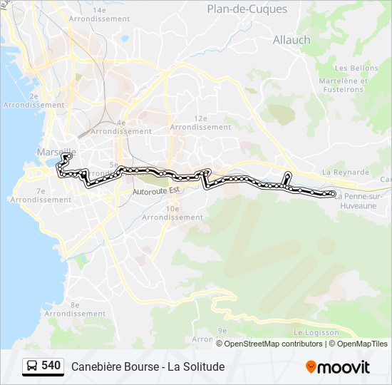 540 Stops - Canebière Bourse (Updated)