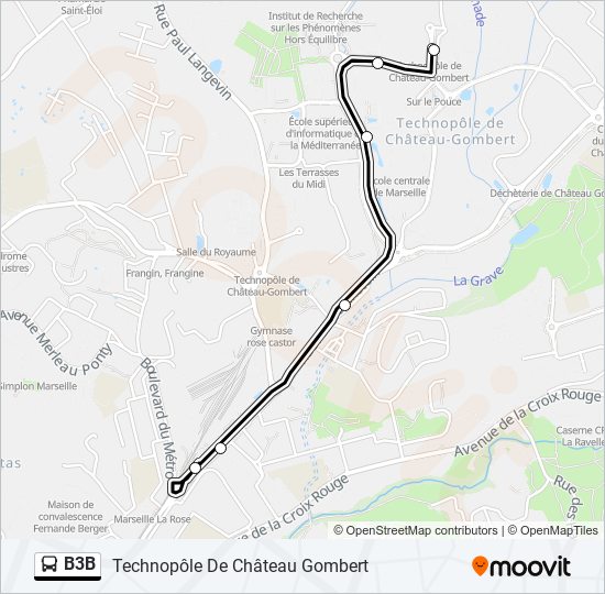 B3B bus Line Map