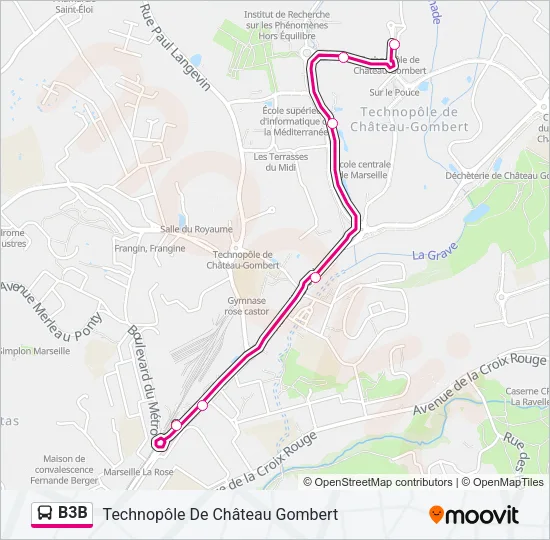 B3B Bus Line Map