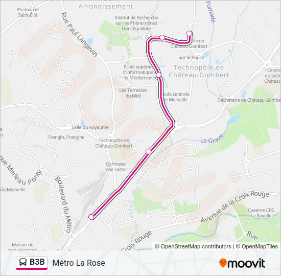 B3B Bus Line Map